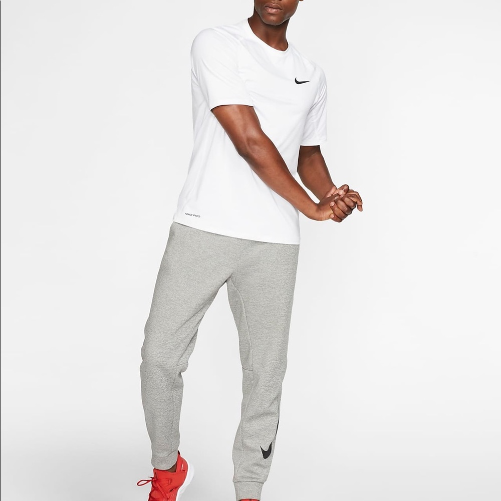 Nike Pro Men's Short Sleeve Top White Tee